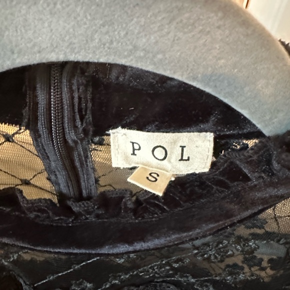 POL Black Velvet Lace Top - Picture 2 of 4